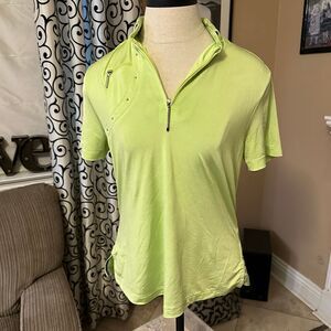 Jamie Sadock athletic top neon yellow green small